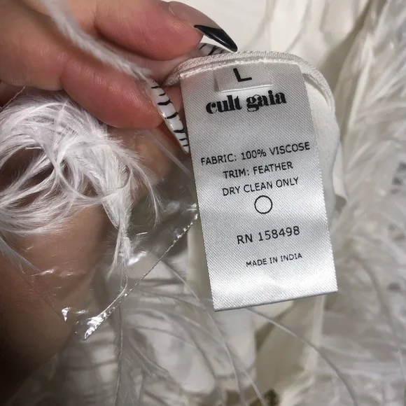 Cult Gaia Valé Ostrich Feather Halter Mini Dress - Picture 14 of 17